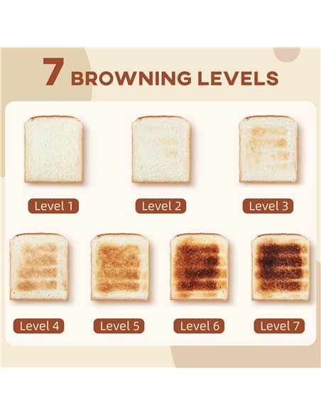 HOMCOM Kettle and Toaster Set, 1.7L 3000W Fast Boil Kettle & 2 Slice Toaster Kitchen Set with 7 Level Browning Controls, Defrost - pic 127142 | FastDaddyshop