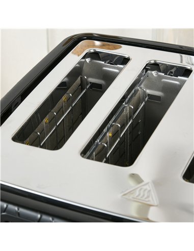 HOMCOM 4 Slice Toaster with 7 Browning Levels, High Lift, Reheat/Defrost/Cancel, Self-centring Function, Removable Crumb Tray, A