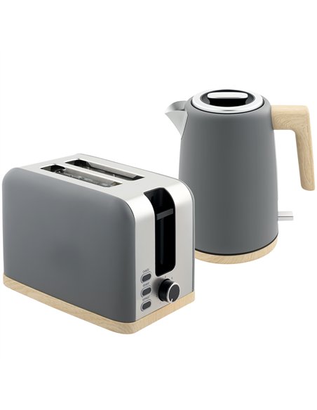 HOMCOM Kettle and Toaster Set, 1.7L 3000W Fast Boil Kettle & 2 Slice Toaster Kitchen Set with 7 Level Browning Controls, Defrost - pic 127164 | FastDaddyshop