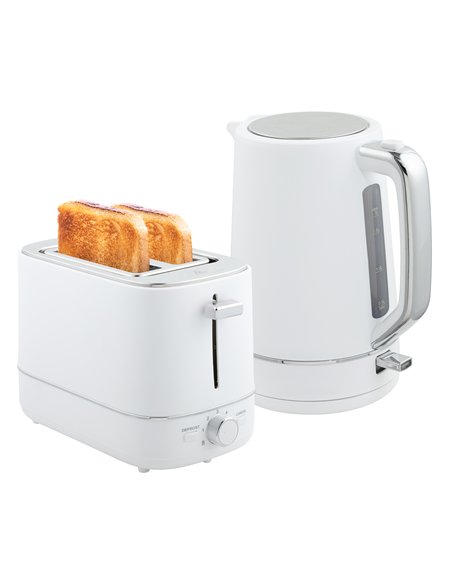 HOMCOM Kettle and Toaster Set, 1.7L 3000W Fast Boil Kettle & 2 Slice Toaster Kitchen Set with 6 Level Browning Controls, Defrost - pic 127191 | FastDaddyshop