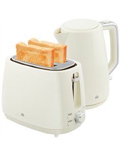 HOMCOM Kettle and Toaster Set, 1.7L 3000W Fast Boil Kettle & 2 Slice Toaster Kitchen Set with 7 Level Browning Controls, Defrost