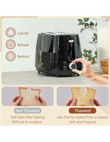 HOMCOM Kettle and Toaster Set, 1.7L 3000W Fast Boil Kettle & 2 Slice Toaster Kitchen Set with 7 Level Browning Controls, Defrost