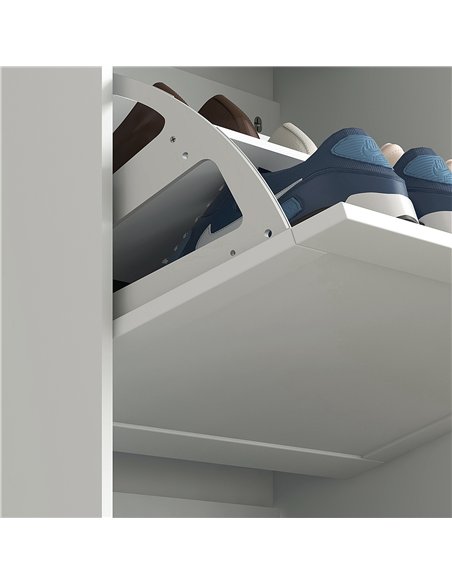 HOMCOM Modern Compact Three-Drawer Shoe Storage Cabinet - White - pic 127226 | FastDaddyshop