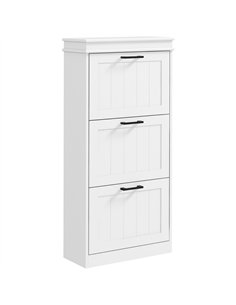 HOMCOM Three-Drawer Minimalistic Shoe Storage Cabinet, for 15 Shoes