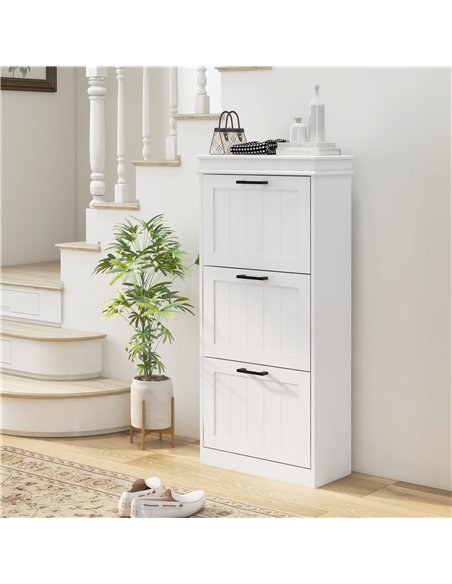 HOMCOM Three-Drawer Minimalistic Shoe Storage Cabinet, for 15 Shoes - pic 127237 | FastDaddyshop