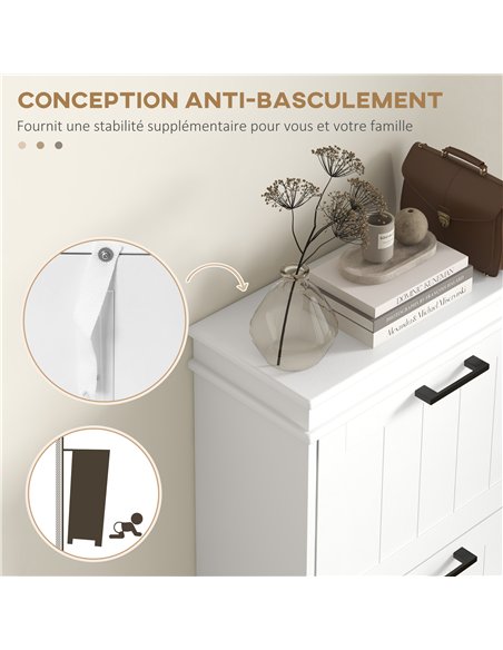 HOMCOM Three-Drawer Minimalistic Shoe Storage Cabinet, for 15 Shoes - pic 127242 | FastDaddyshop