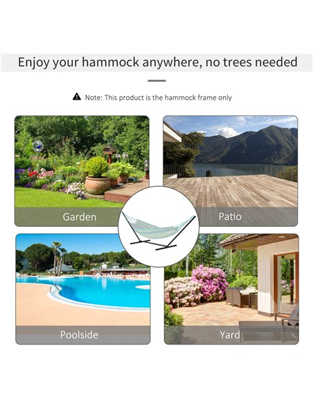 Outsunny 3.6m Extra-long Universal Hammock Stand Metal Frame Garden Camping Picnic Outdoor Patio Replacement - Stand Only - pic 12725 | FastDaddyshop