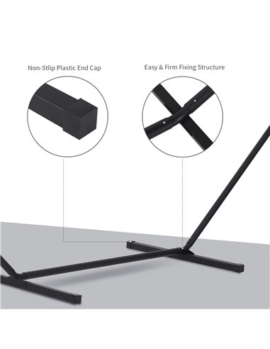 Outsunny 3.6m Extra-long Universal Hammock Stand Metal Frame Garden Camping Picnic Outdoor Patio Replacement - Stand Only