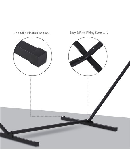 Outsunny 3.6m Extra-long Universal Hammock Stand Metal Frame Garden Camping Picnic Outdoor Patio Replacement - Stand Only - pic 12727 | FastDaddyshop
