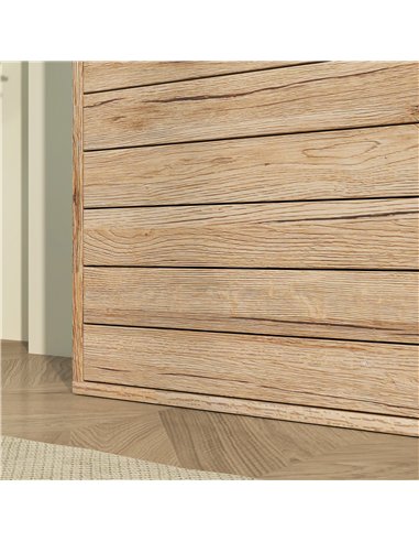 HOMCOM 12-Shoe Flip Drawer Storage Cabinet - Brown Wood-Effect