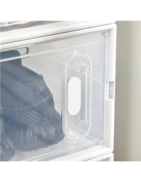 HOMCOM 8PCS Clear Shoe Box, Plastic Stackable Shoe Storage Box for UK/EU Size up to 8.5/43 with Magnetic Door for Women/Men, 25  - pic 127298 | FastDaddyshop