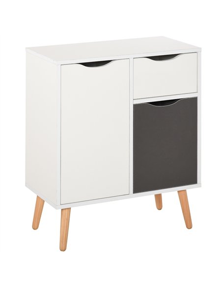 HOMCOM Sideboard Floor Cabinet Storage Cupboard with Drawer for Bedroom, Living Room, Entryway, Grey - pic 127317 | FastDaddyshop