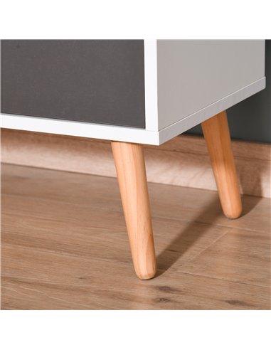 HOMCOM Sideboard Floor Cabinet Storage Cupboard with Drawer for Bedroom, Living Room, Entryway, Grey
