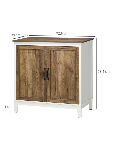 HOMCOM Farmhouse Storage Cabinet, Sideboard Storage Cupboard with Double Doors and Shelves for Kitchen, Bedroom, Living room, Di - pic 127328 | FastDaddyshop