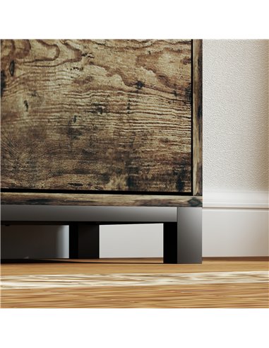 HOMCOM Sideboard, Industrial Storage Cabinet with Doors, Drawer, Cupboard and Adjustable Shelves for Living Room, Dining Room, H