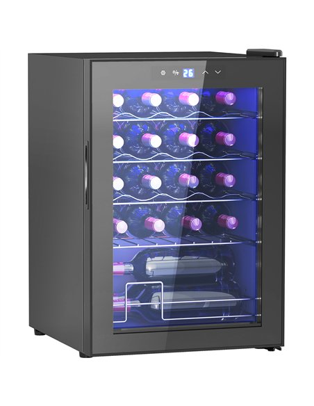 HOMCOM 20 Bottle 5-18℃ Countertop Wine Fridge - Black - pic 127398 | FastDaddyshop