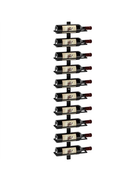 HOMCOM 10-Tier Wall Mount Wine Rack, Steel Wall Wine Rack for 10 Wine Bottles, Wall Wine Display Rack for Kitchen, Dining Room,  - pic 127434 | FastDaddyshop