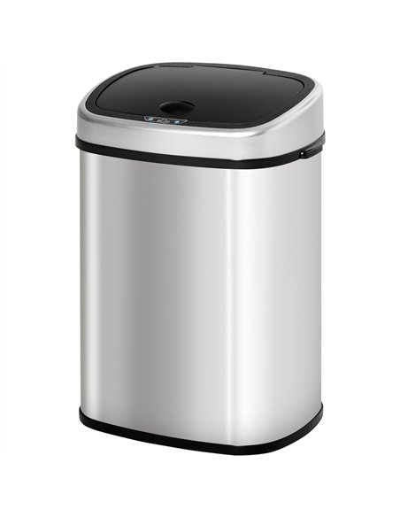 HOMCOM Stainless Steel Kitchen Sensor Dustbin Automatic Touchless Rubbish Garbage Waste Bin 58L Silver - pic 127443 | FastDaddyshop