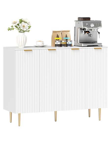 HOMCOM Sideboard Buffet Cabinet, Modern Kitchen Storage Cabinet with 4 Doors and Adjustable Shelves, Living Room Cabinet with Me - pic 127452 | FastDaddyshop