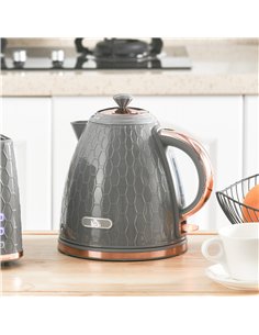HOMCOM 3kW Rapid Boil Honeycomb Kettle - Grey 2