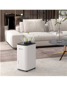 HOMCOM 6000mL Portable Dehumidifier with 24H Timer, 3 Dehumidifying Modes, 20L/Day, for Home Laundry Basement 2