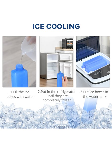 HOMCOM 3-in-1 Evaporative Air Cooler with 4L Water Tank, Portable Fan Cooler with Automatic Oscillation, Timer, Remote, White - pic 127529 | FastDaddyshop