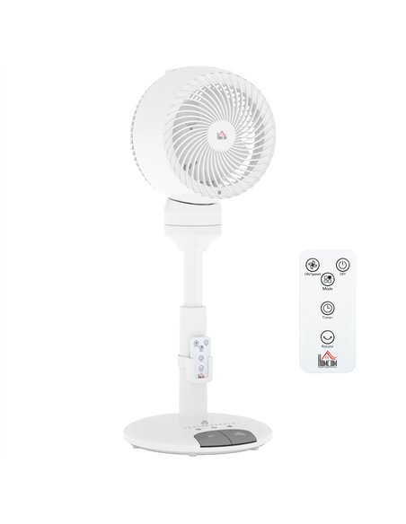 HOMCOM 9'' Air Circulator Fan 3 Speed 3 Mode, 70° Oscillation 90° Vertical Tilt, Height Adjustable, Remote Controller, for Livin - pic 127533 | FastDaddyshop