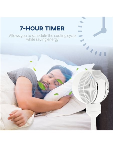 HOMCOM 9'' Air Circulator Fan 3 Speed 3 Mode, 70° Oscillation 90° Vertical Tilt, Height Adjustable, Remote Controller, for Livin - pic 127539 | FastDaddyshop