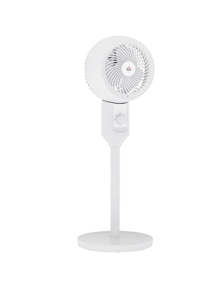 HOMCOM 9'' Air Circulator Fan 3 Speed, 70° Oscillation 90° Vertical Tilt, Carry Handle, Pedestal Fan, Pedestal Fan for Living Ro - pic 127542 | FastDaddyshop