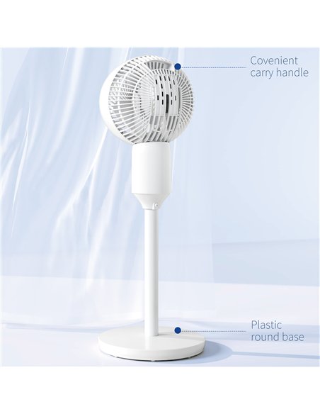 HOMCOM 9'' Air Circulator Fan 3 Speed, 70° Oscillation 90° Vertical Tilt, Carry Handle, Pedestal Fan, Pedestal Fan for Living Ro - pic 127548 | FastDaddyshop