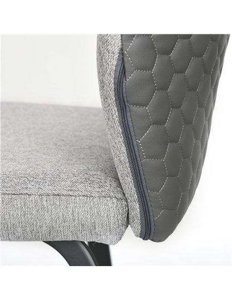 HOMCOM Bar Stools Set of 4, Linen-Touch Upholstered Bar Chairs, Kitchen Stools with Backs and Steel Legs for Dining Room, Light  - pic 127604 | FastDaddyshop