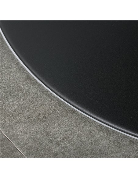 HOMCOM Modern Round Dining Table Leisure Coffee Bistro Table with Metal Base for Kitchen & Dining Room Black - pic 127648 | FastDaddyshop