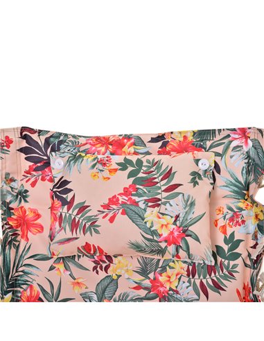 Outsunny Garden Outdoor Hanging Hammock Chair Thick Rope Frame Wooden Arms Safe Wide Seat Garden Outdoor Spot Stylish Multicolou