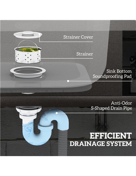 HOMCOM Outdoor Stainless Steel Kitchen Sink, Freestanding Sink Single Bowl with Cold and Hot Water Pipe and Storage Shelves - pic 127683 | FastDaddyshop