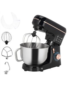 HOMCOM Stand Mixer, 5L Food Mixer for Baking, 6 Speeds and Pulse Setting, 1400W Cake Electric Kitchen Mixer with Dough Hook, Whi
