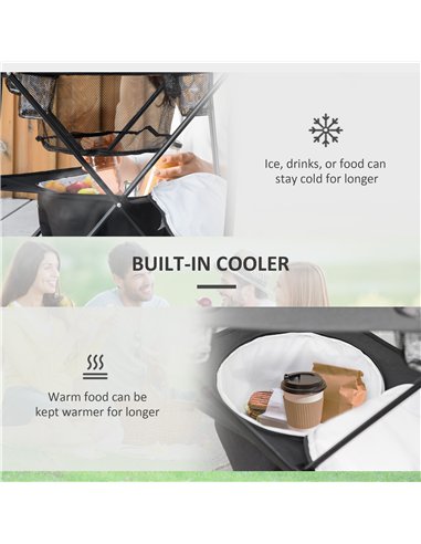 Outsunny Camping Tent with Inflatable Mattress and Camping Table&Chair, 2-3 Person Dome Tent with Sewn-in Groundsheet, Portable 