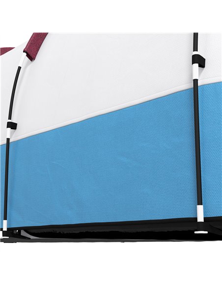 Outsunny Camping Tent, Large Tunnel Tent with Bedroom and Living Area, 2000mm Waterproof, Portable with Bag for 2-3 Man, Red - pic 127819 | FastDaddyshop