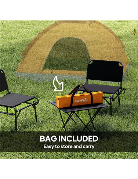 Outsunny 2 Person Camping Tent, Dome Tent with Zipped Doors, Storage Pocket, Portable Handy Bag, Orange - pic 127826 | FastDaddyshop