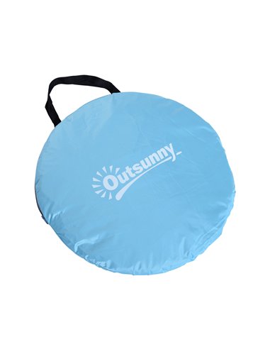 Outsunny 2-3 Person Pop up Beach Tent Hiking UV 30+ Protection Patio Sun Shelter (Blue)