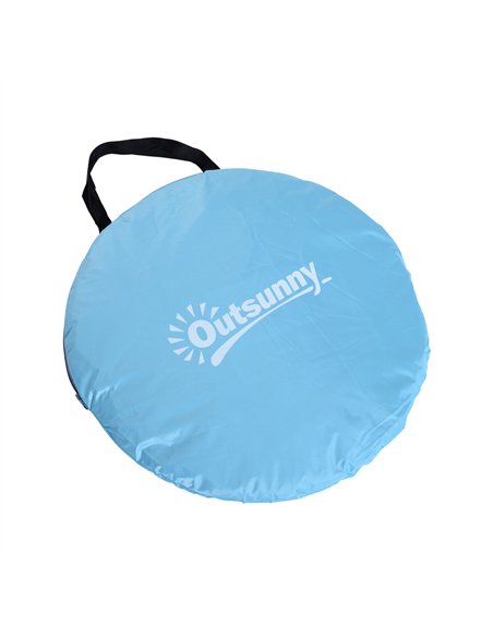 Outsunny 2-3 Person Pop up Beach Tent Hiking UV 30+ Protection Patio Sun Shelter (Blue) - pic 127837 | FastDaddyshop