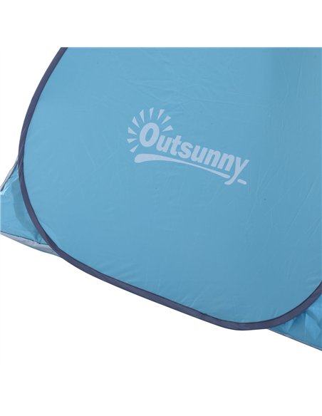 Outsunny 2-3 Person Pop up Beach Tent Hiking UV 30+ Protection Patio Sun Shelter (Blue) - pic 127838 | FastDaddyshop
