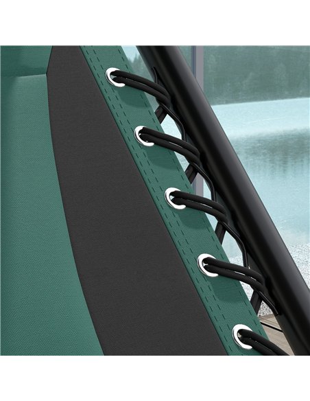 Outsunny Zero Gravity Lounger Chair Set of 2, Folding Reclining Patio Chair with Shade Cover, Padded Seat, Cup Holder, Soft Cush - pic 127964 | FastDaddyshop