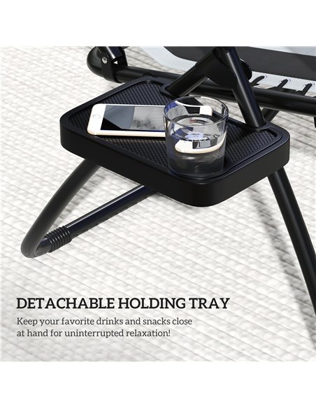 Outsunny Zero Gravity Lounger Chair Set of 2, Folding Reclining Patio Chair with Shade Cover, Padded Seat, Cup Holder, Soft Cush - pic 127972 | FastDaddyshop