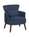 HOMCOM Corduroy Retro Accent Chair - Blue