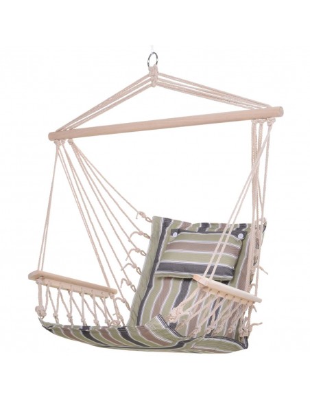 Outsunny Garden Outdoor Hanging Hammock Chair, Multicoloured stripes - pic 12808 | FastDaddyshop