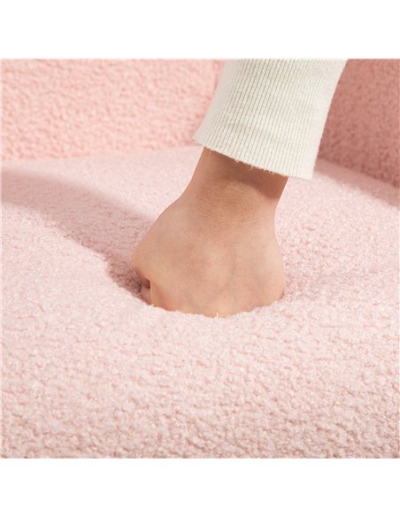 HOMCOM Teddy Fleece Rocking Chair - Pink - pic 128187 | FastDaddyshop
