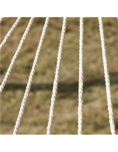Outsunny Double Outdoor Patio Cotton Hammock Swing Bed with Pillow,  188 x 140 cm, Green