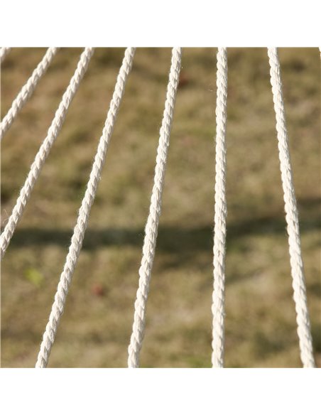Outsunny Double Outdoor Patio Cotton Hammock Swing Bed with Pillow,  188 x 140 cm, Green - pic 12819 | FastDaddyshop