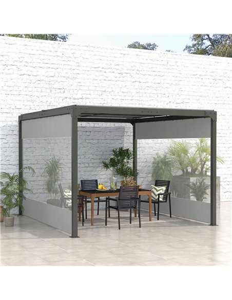 Outsunny Set of Two 3 x 2m Replacement Pergola Panels - Grey - pic 128281 | FastDaddyshop