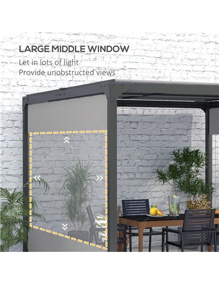Outsunny Set of Two 3 x 2m Replacement Pergola Panels - Grey - pic 128284 | FastDaddyshop